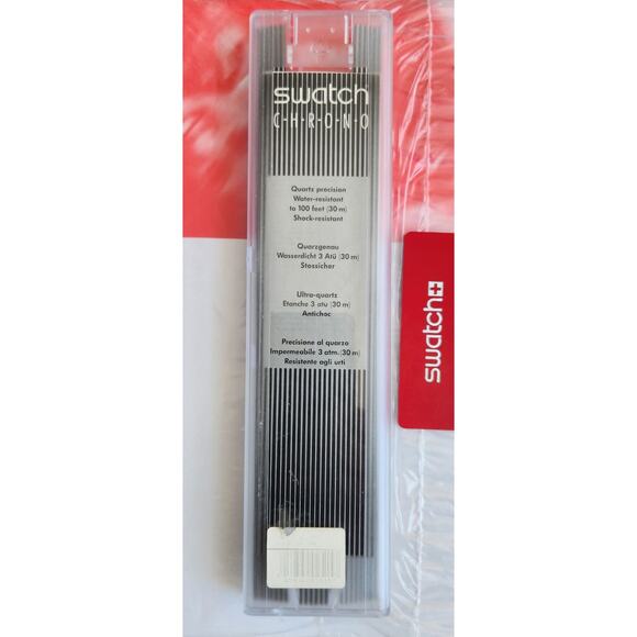 Swatch watch SILVER STAR SCN102 1991 Chrono New old stock - Picture 10 of 10